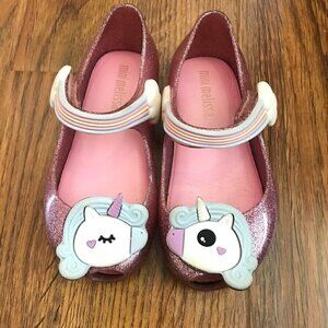 Mini Melissa Unicorn rainbow shoes 7